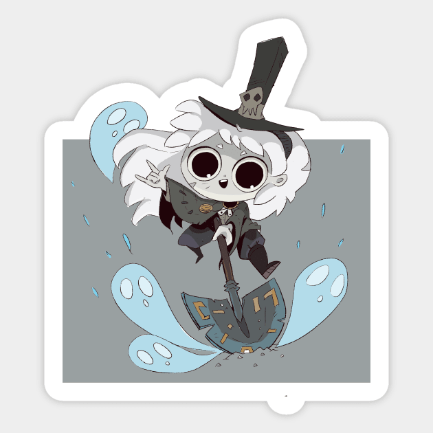 Shovel and trouble Sticker by StickyAndSleepy